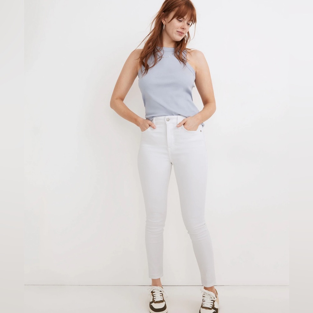 EUC Madewell white curvy high-rise skinny jeans size 29